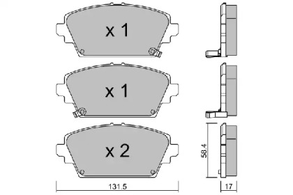 Комплект тормозных колодок AISIN BPHO-1901